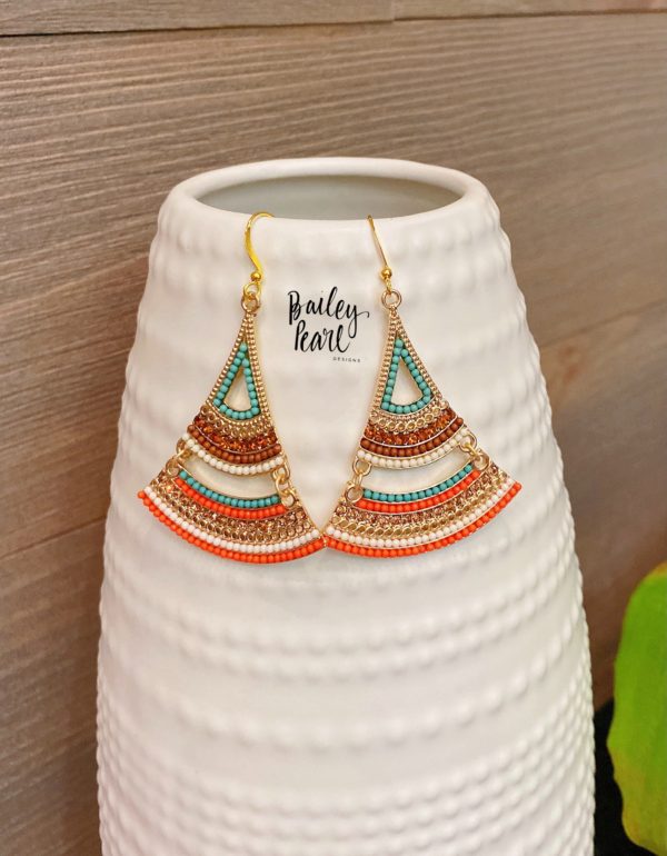 Gold Boho Beaded Earrings